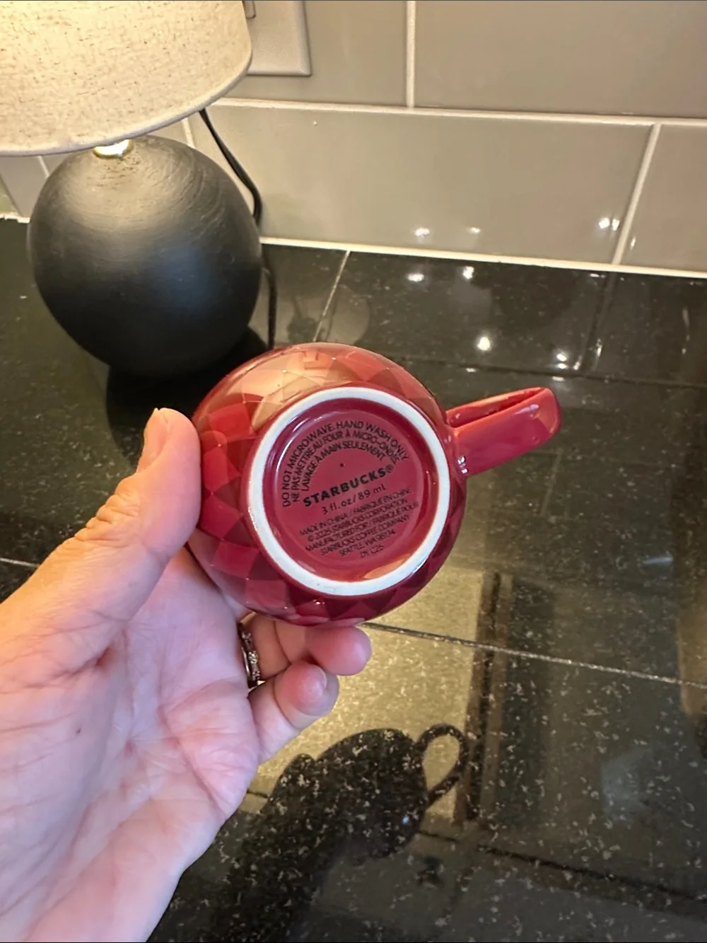 Starbucks Red Diamond Pattern Espresso Cup